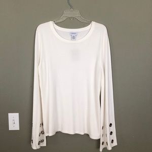Carmen Knit Top with Embellished Bell Sleeves